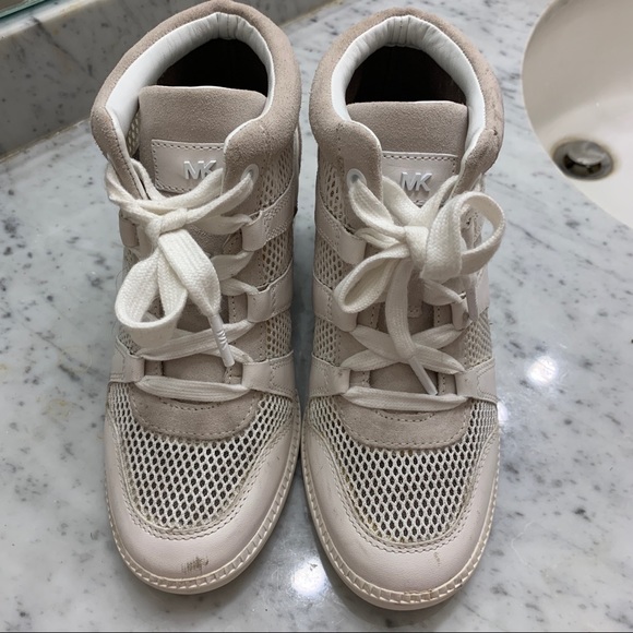 Michael Kors cream wedge sneakers - Picture 3 of 6